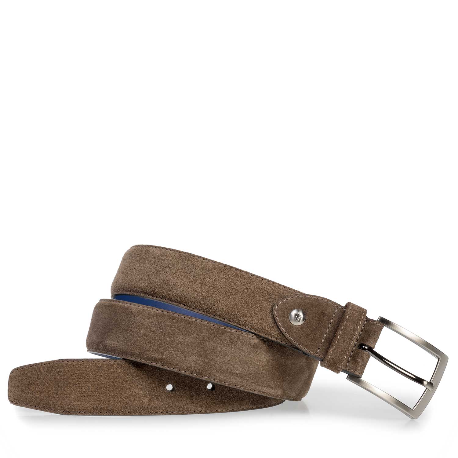 75210/04 - Suède riem donker taupe 75210/04 - Suède riem donker taupe