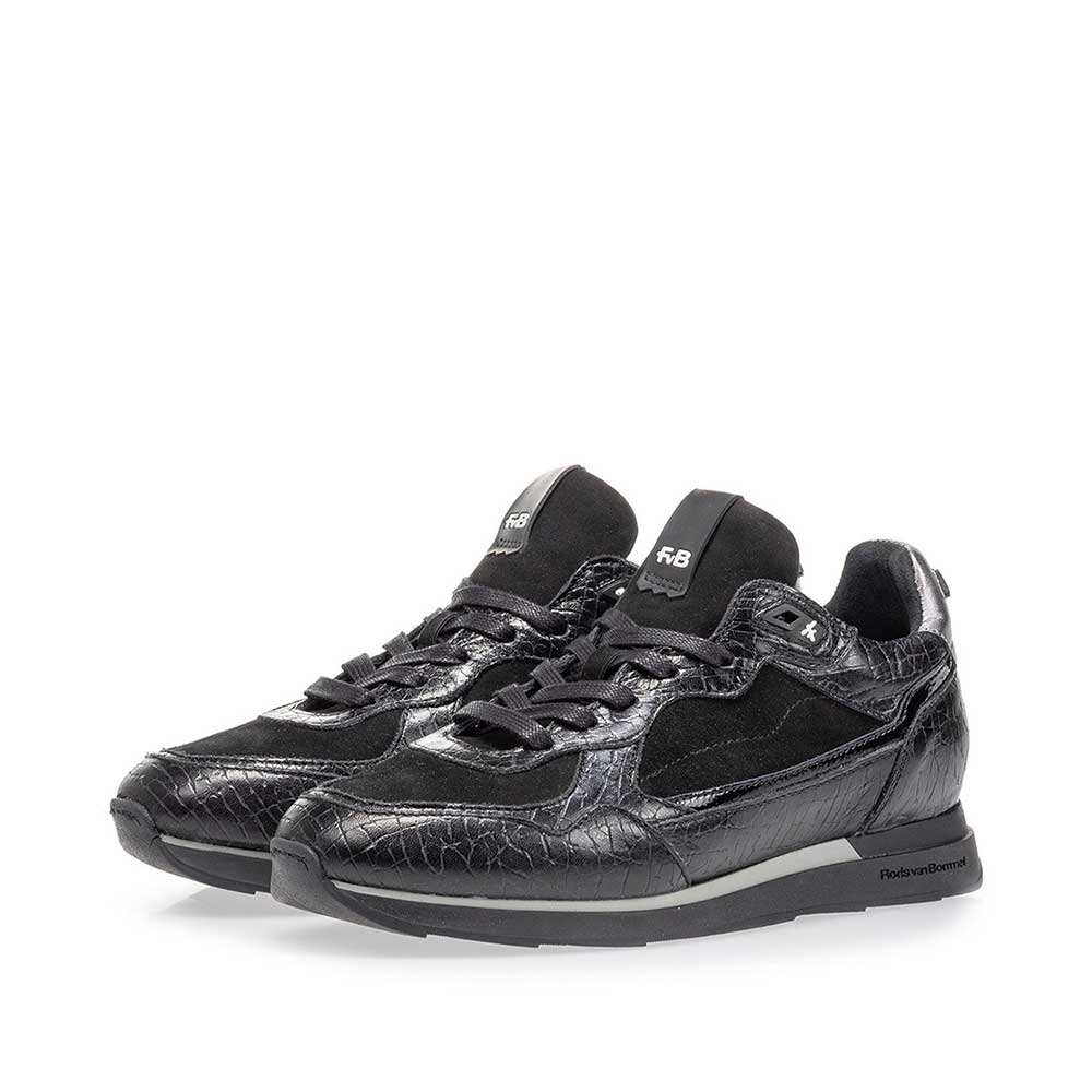 85312/02 - Sneaker zwart leer 85312/02 - Sneaker zwart leer