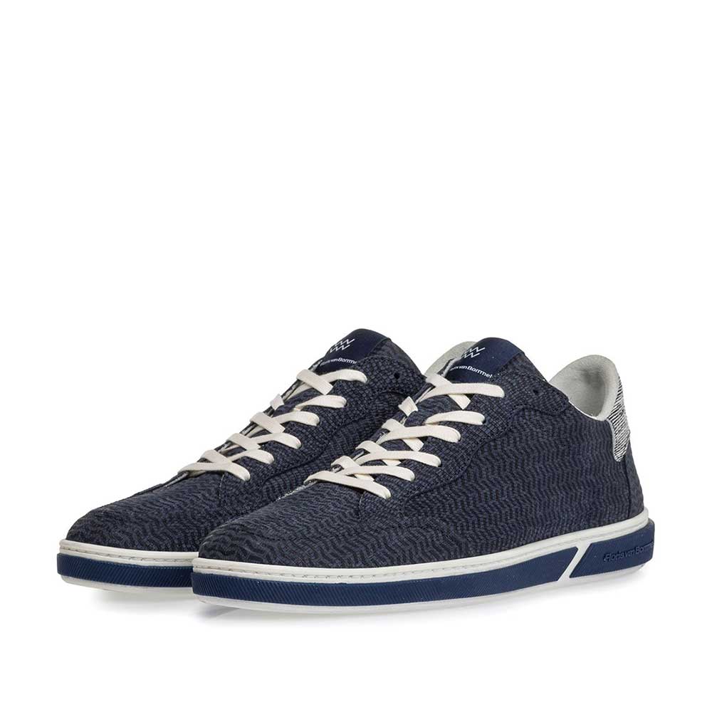 13350/18 - Sneaker nubuckleer blauw 13350/18 - Sneaker nubuckleer blauw