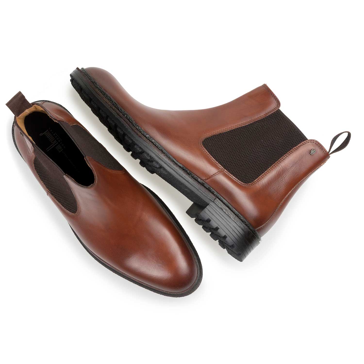 10355/06 - Cognac-coloured calf leather Chelsea boot 10355/06 - Cognac-coloured calf leather Chelsea boot