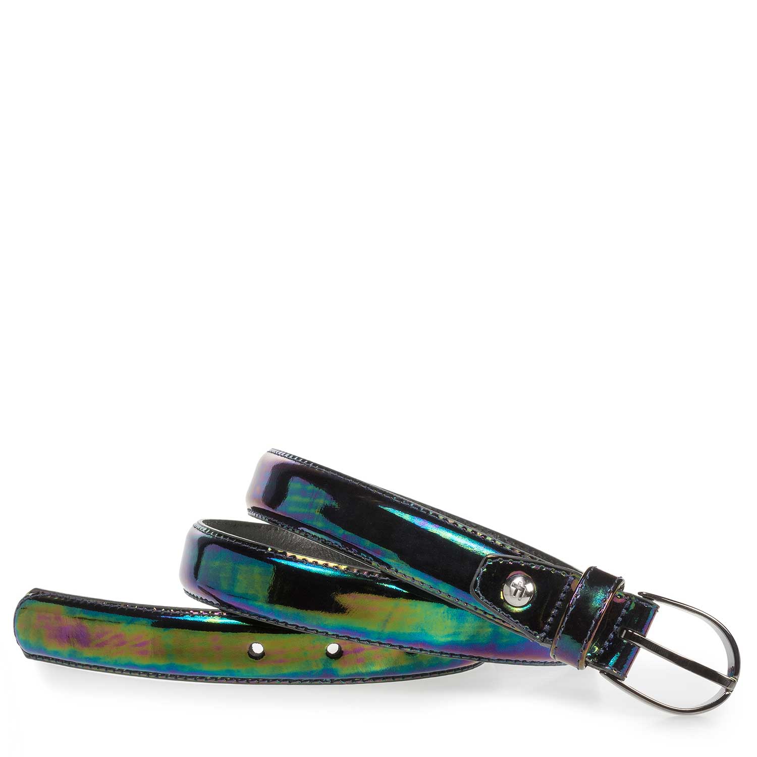 75813/51 - Multi-color metallic leren riem 75813/51 - Multi-color metallic leren riem