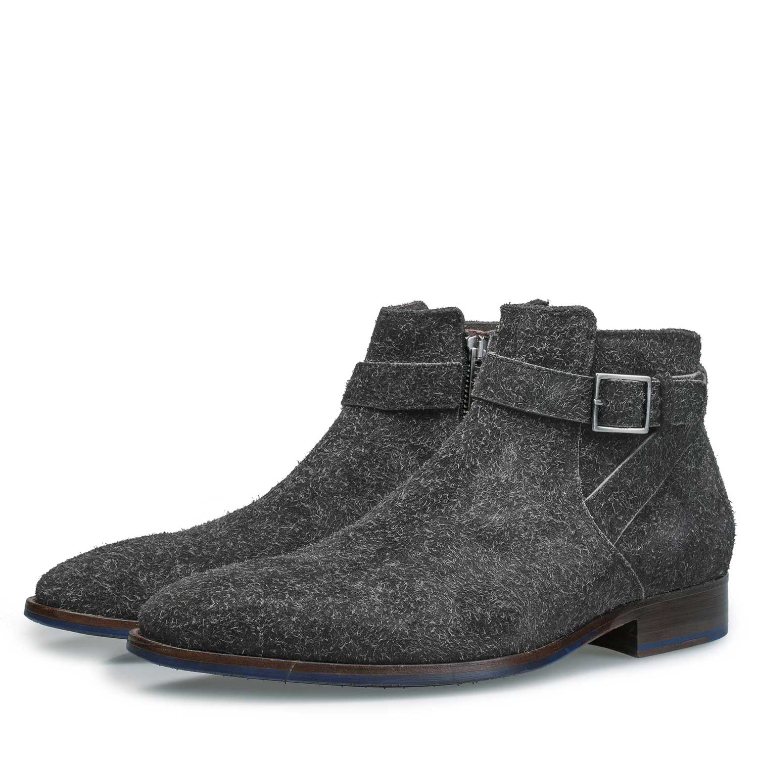 10422/02 - Grey rough suede leather ankle boot 10422/02 - Grey rough suede leather ankle boot