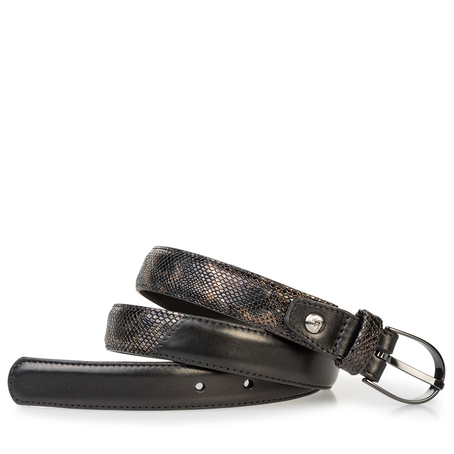 75814/19 - Women's belt croco print copper 75814/19 - Women's belt croco print copper