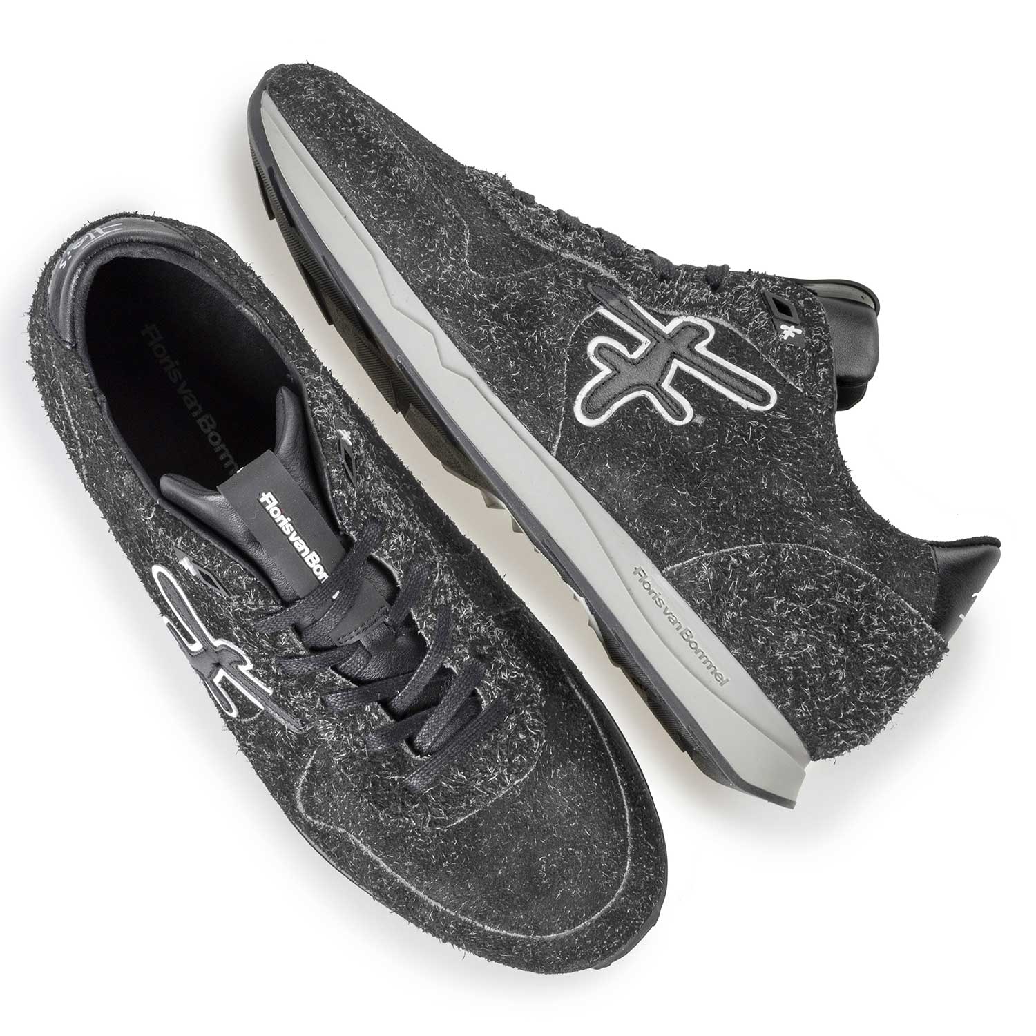16226/08 - Donkergrijze ruwharige sneaker 16226/08 - Donkergrijze ruwharige sneaker
