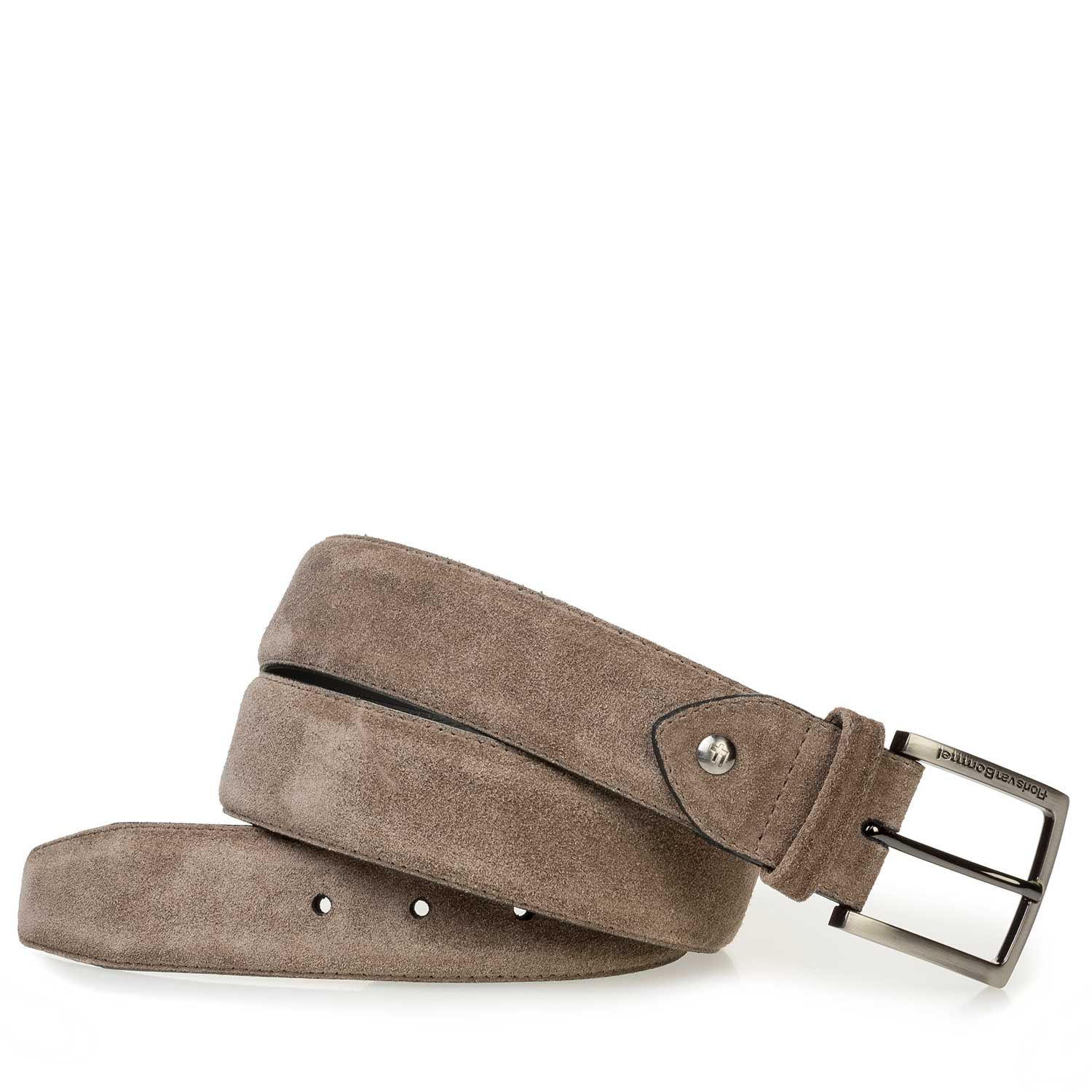 75189/68 - Gewassen suède riem taupe 75189/68 - Gewassen suède riem taupe