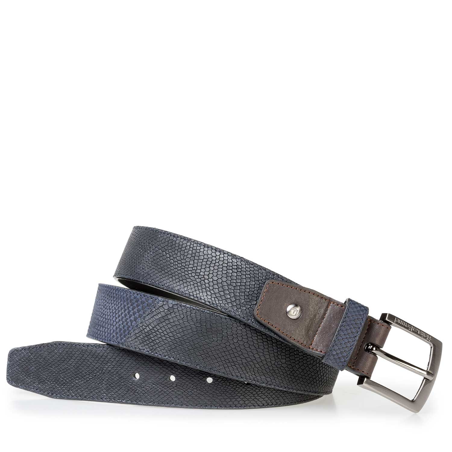 75161/17 - Patterned nubuck leather belt 75161/17 - Patterned nubuck leather belt