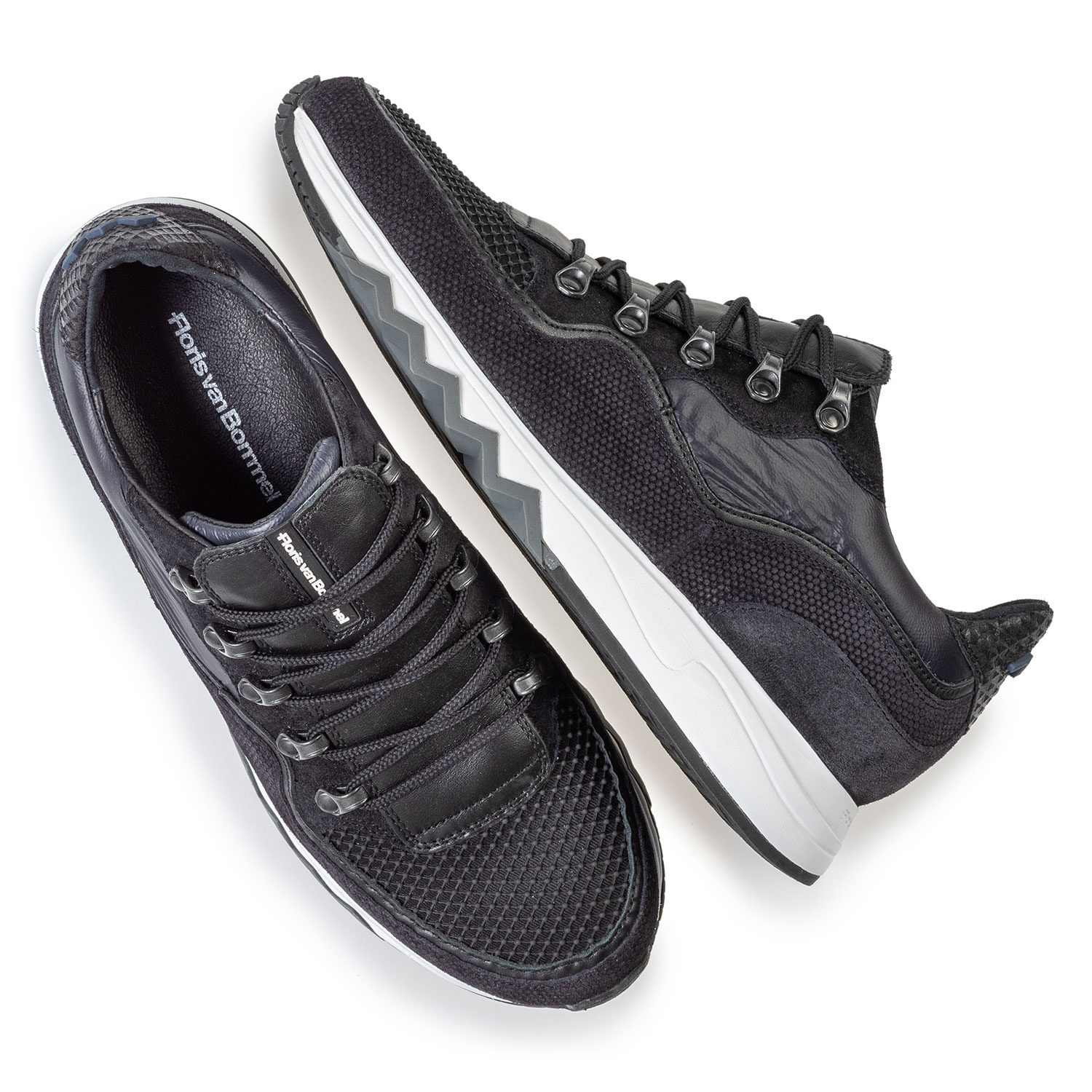 16393/17 - Sneaker black suede leather 16393/17 - Sneaker black suede leather