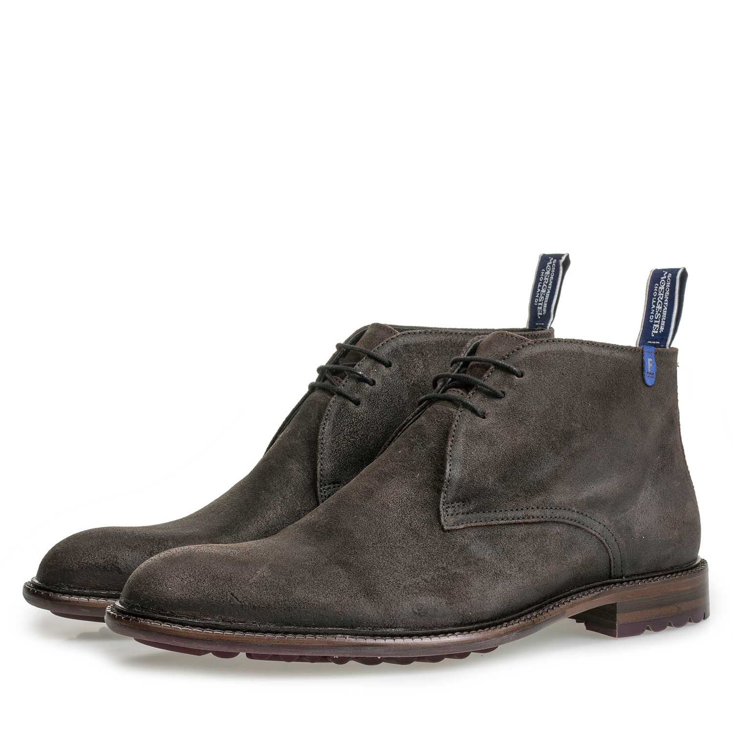10203/05 - Halfhoge bruine veterboot van suède 10203/05 - Halfhoge bruine veterboot van suède
