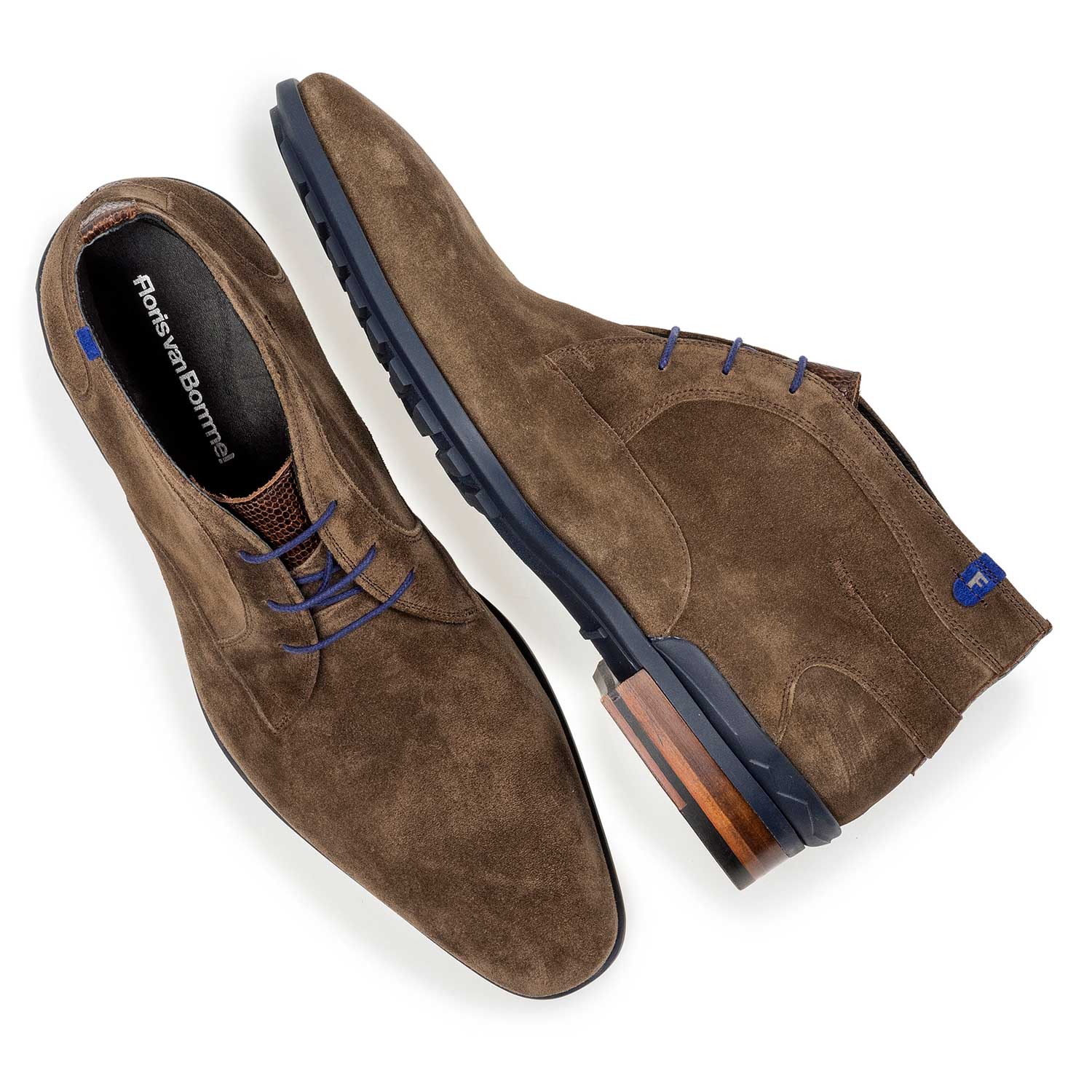 10629/02 - Suède veterboot taupe 10629/02 - Suède veterboot taupe
