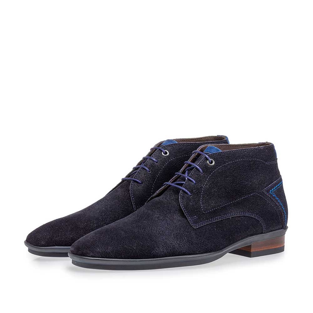 20440/28 - Veterboot blauw suède 20440/28 - Veterboot blauw suède