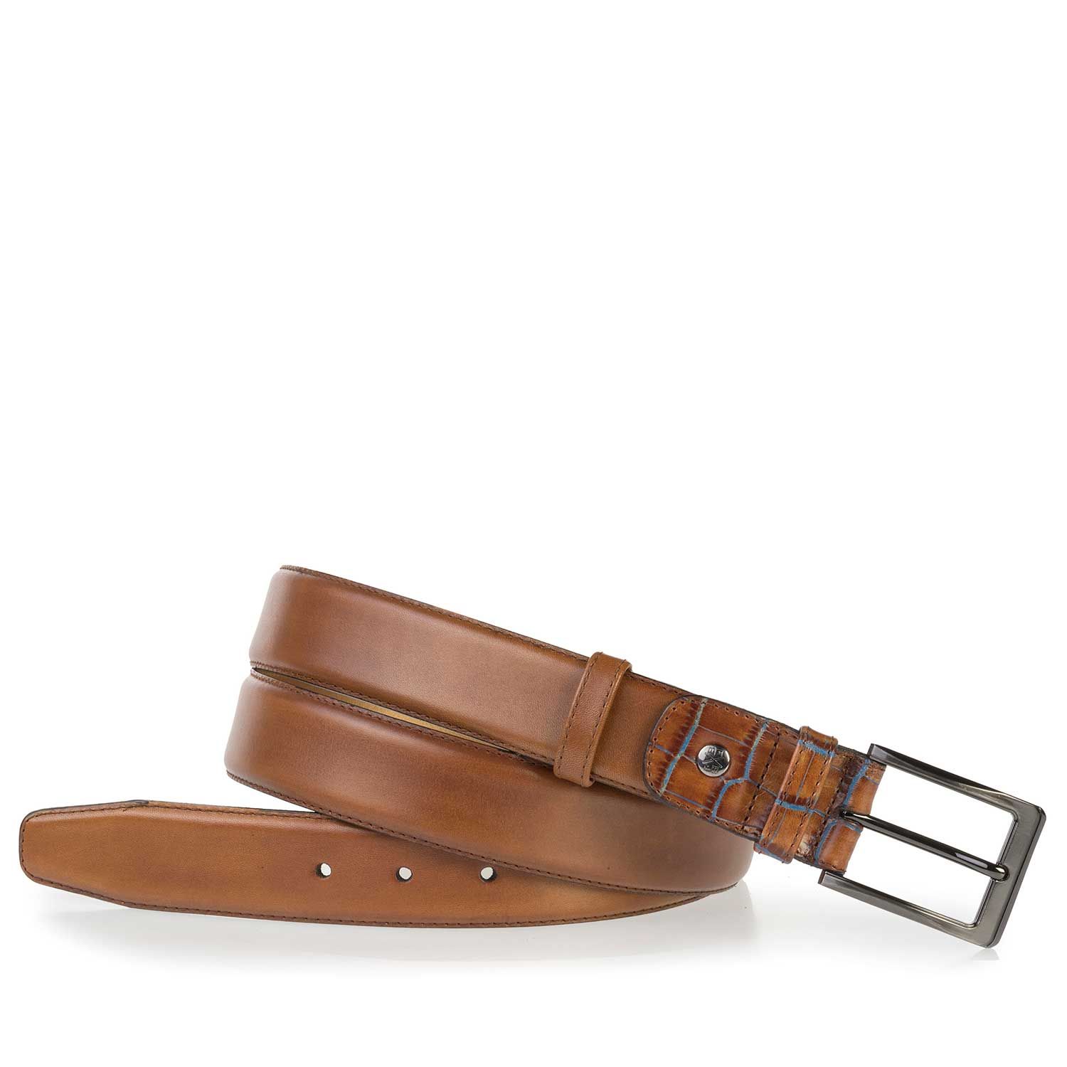75055/00 - Cognac riem van kalfsleer 75055/00 - Cognac riem van kalfsleer