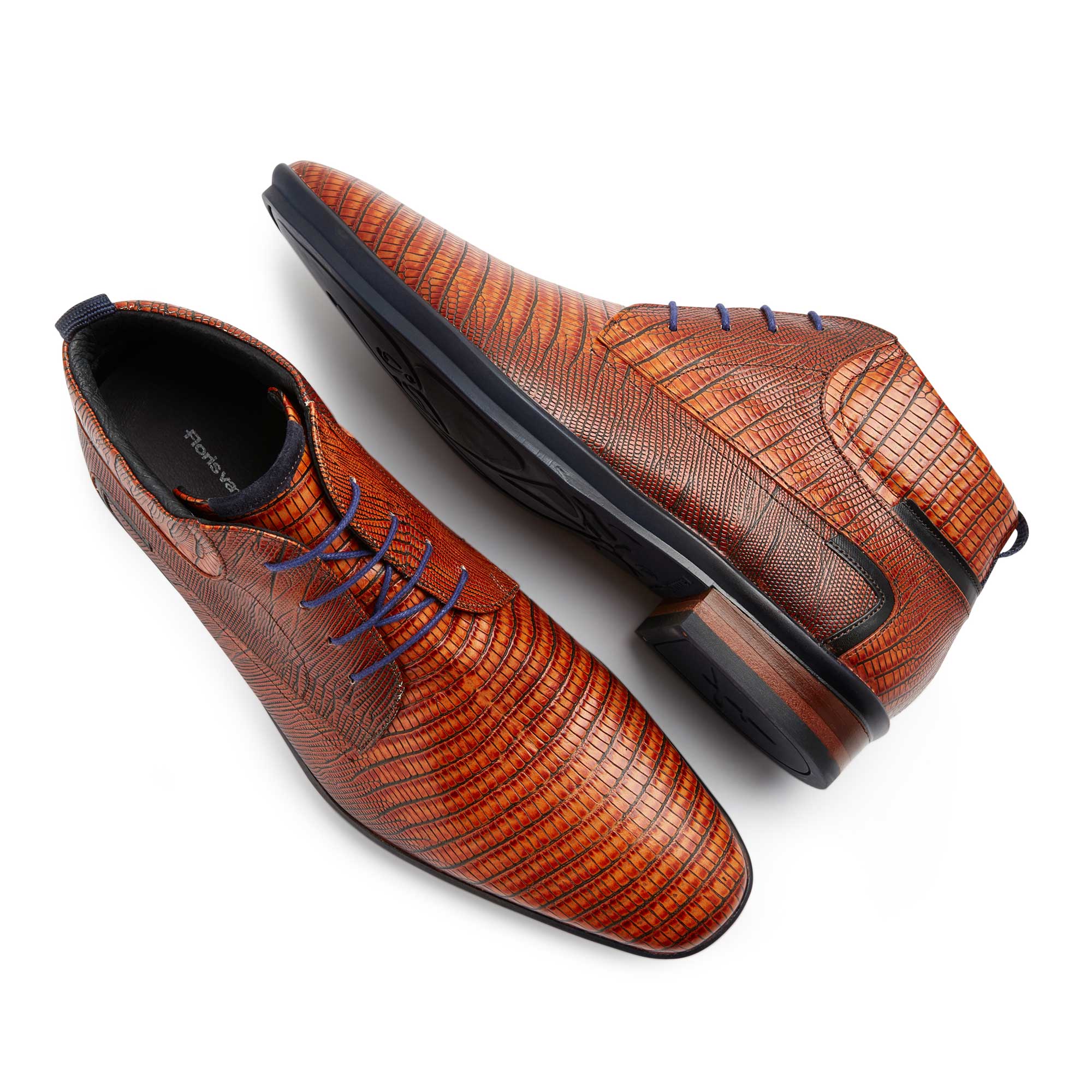 10879/00 - Cognac lizardprint veterboot 10879/00 - Cognac lizardprint veterboot