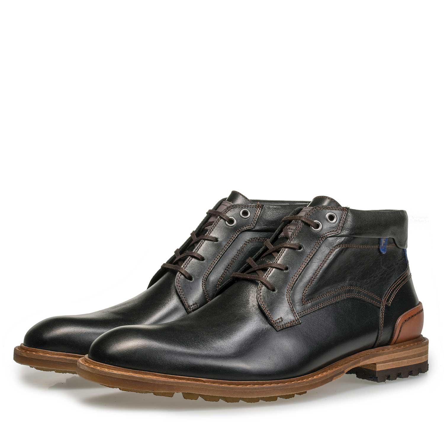 10228/15 - Black calf leather lace boot 10228/15 - Black calf leather lace boot