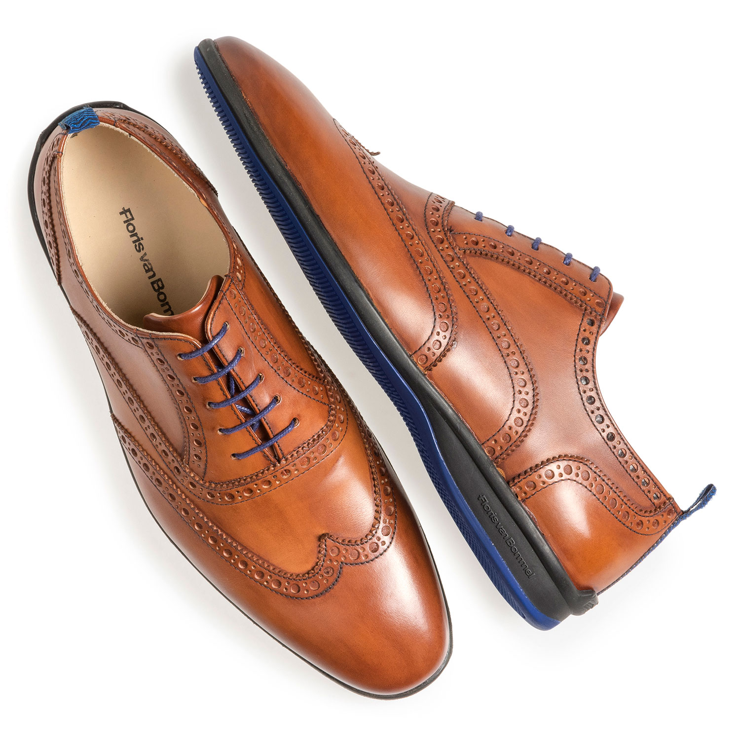 16360/07 - Dark cognac-coloured calf leather lace shoe 16360/07 - Dark cognac-coloured calf leather lace shoe