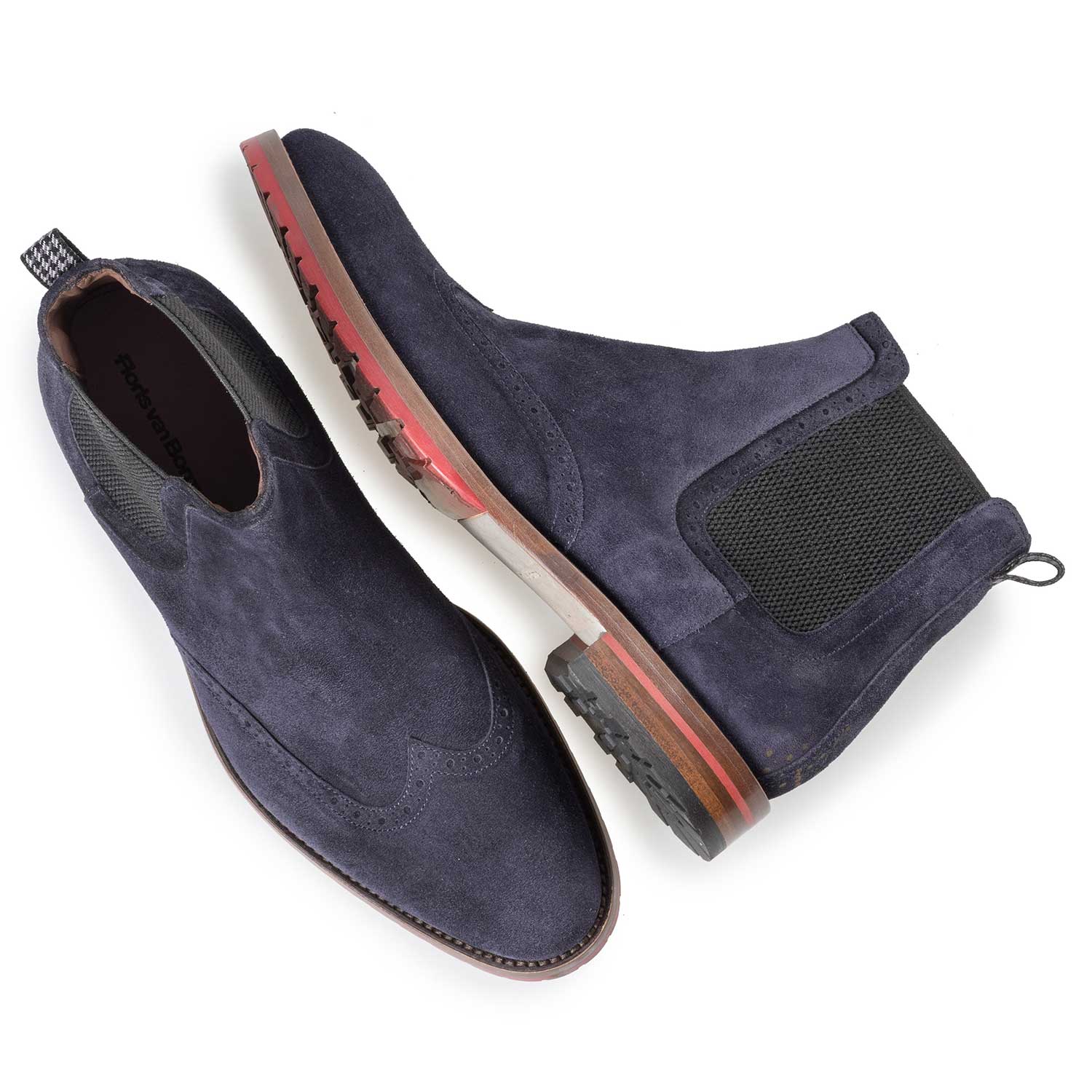10329/07 - Blauwe suède chelsea boot 10329/07 - Blauwe suède chelsea boot