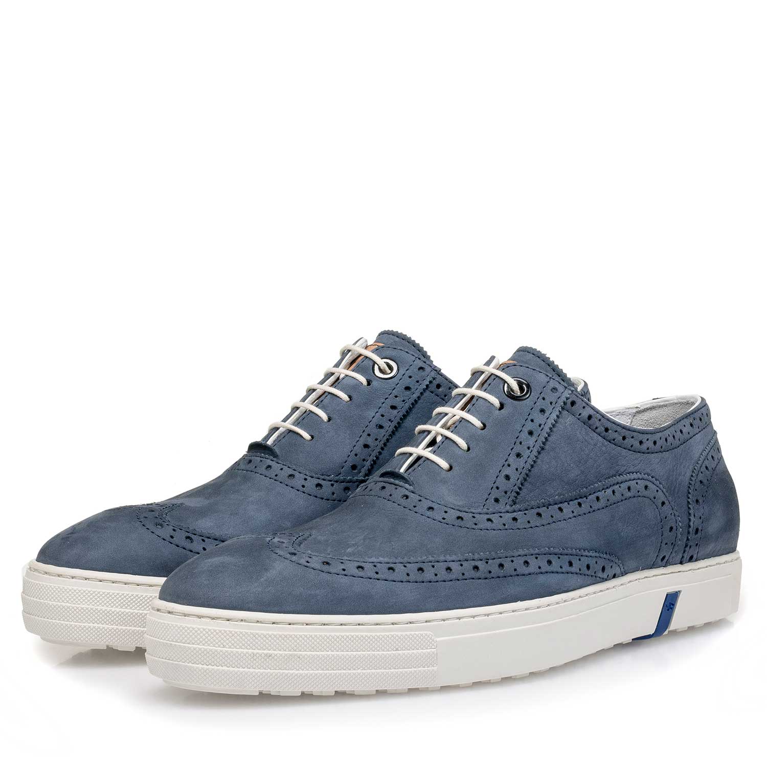 19073/06 - Blauwe nubuck brogue 19073/06 - Blauwe nubuck brogue