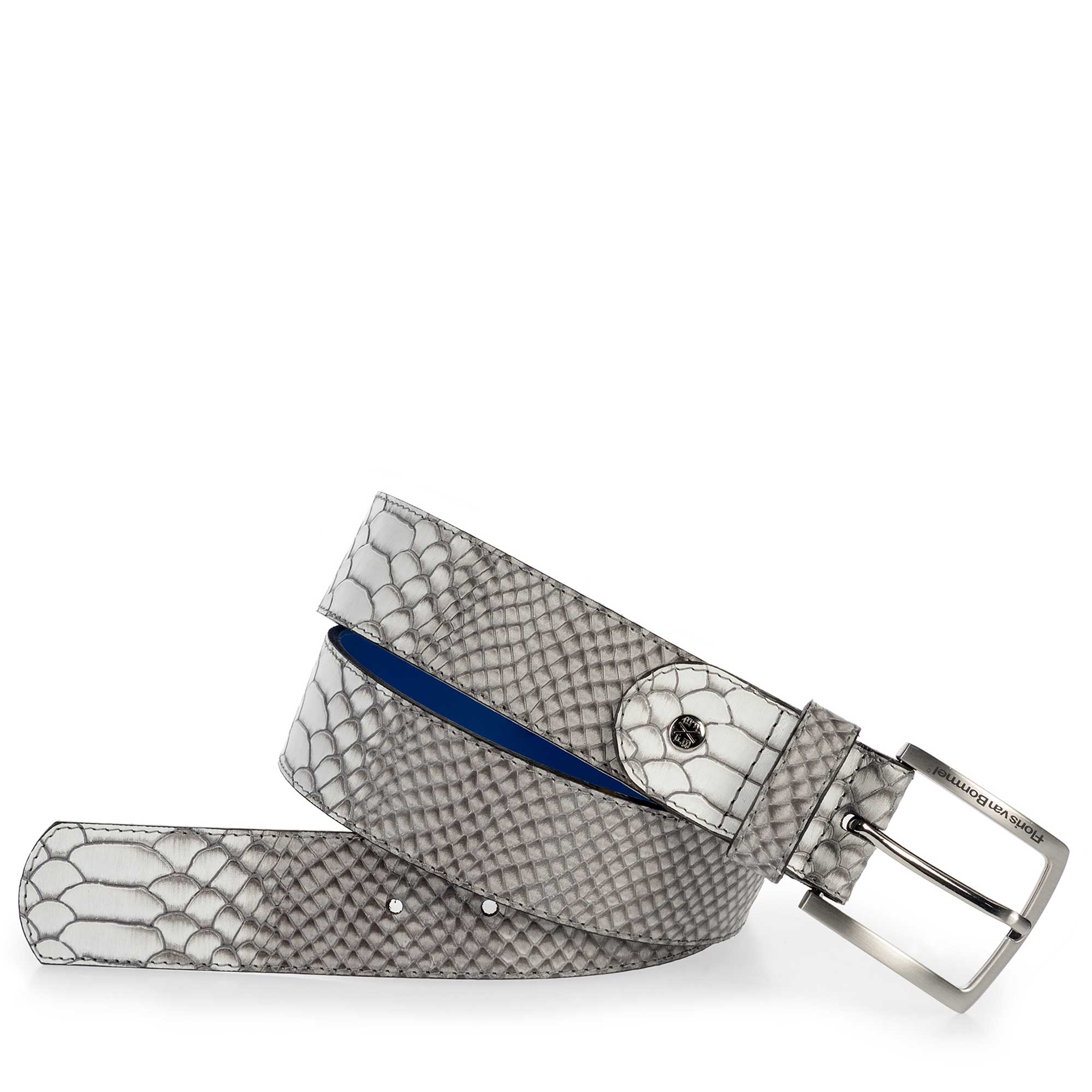 75184/04 - Leren riem met snakeprint 75184/04 - Leren riem met snakeprint
