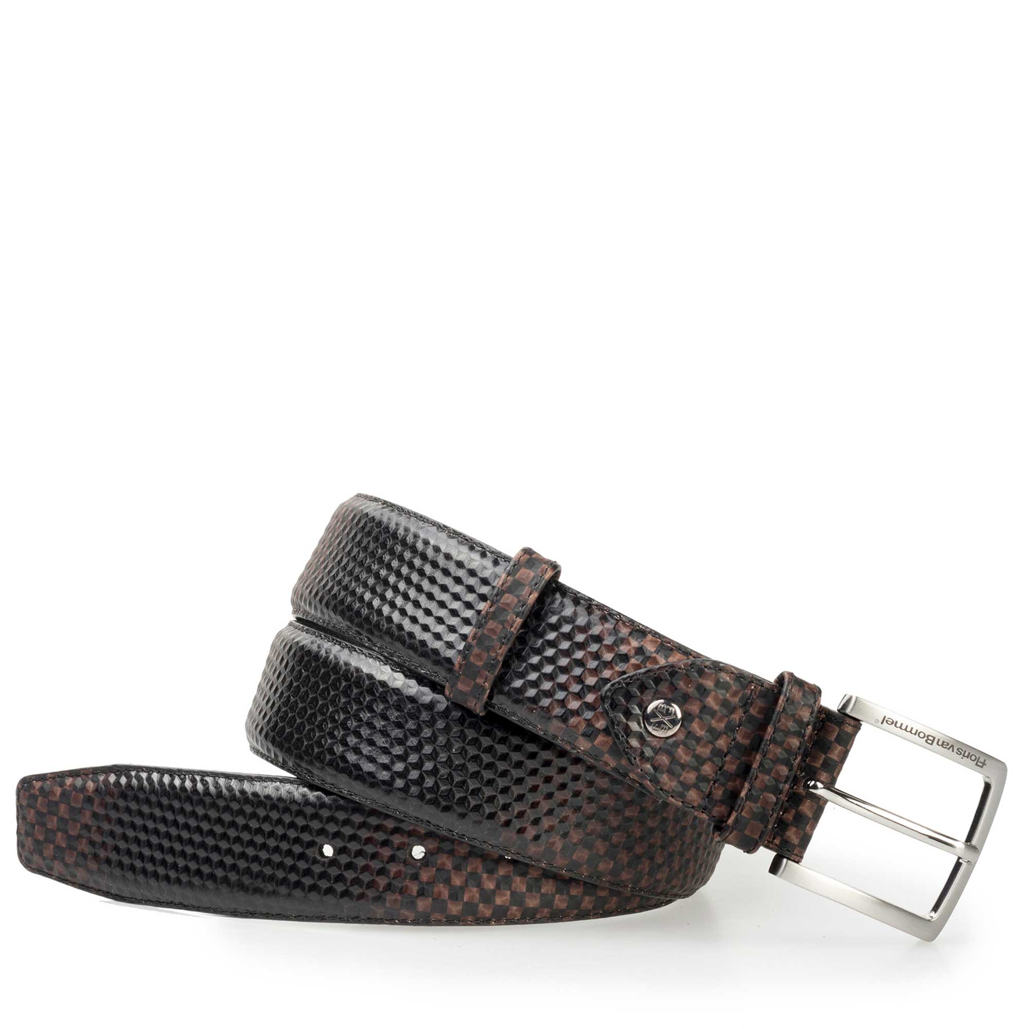 75175/04 - Floris van Bommel brown leather men’s belt 75175/04 - Floris van Bommel brown leather men’s belt