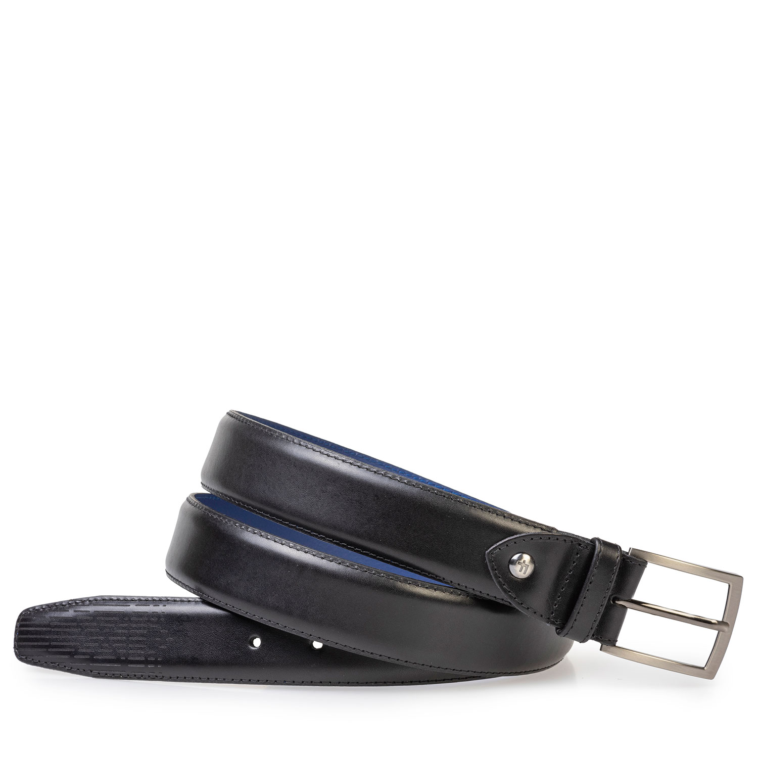 75214/02 - Zwarte leren riem 75214/02 - Zwarte leren riem