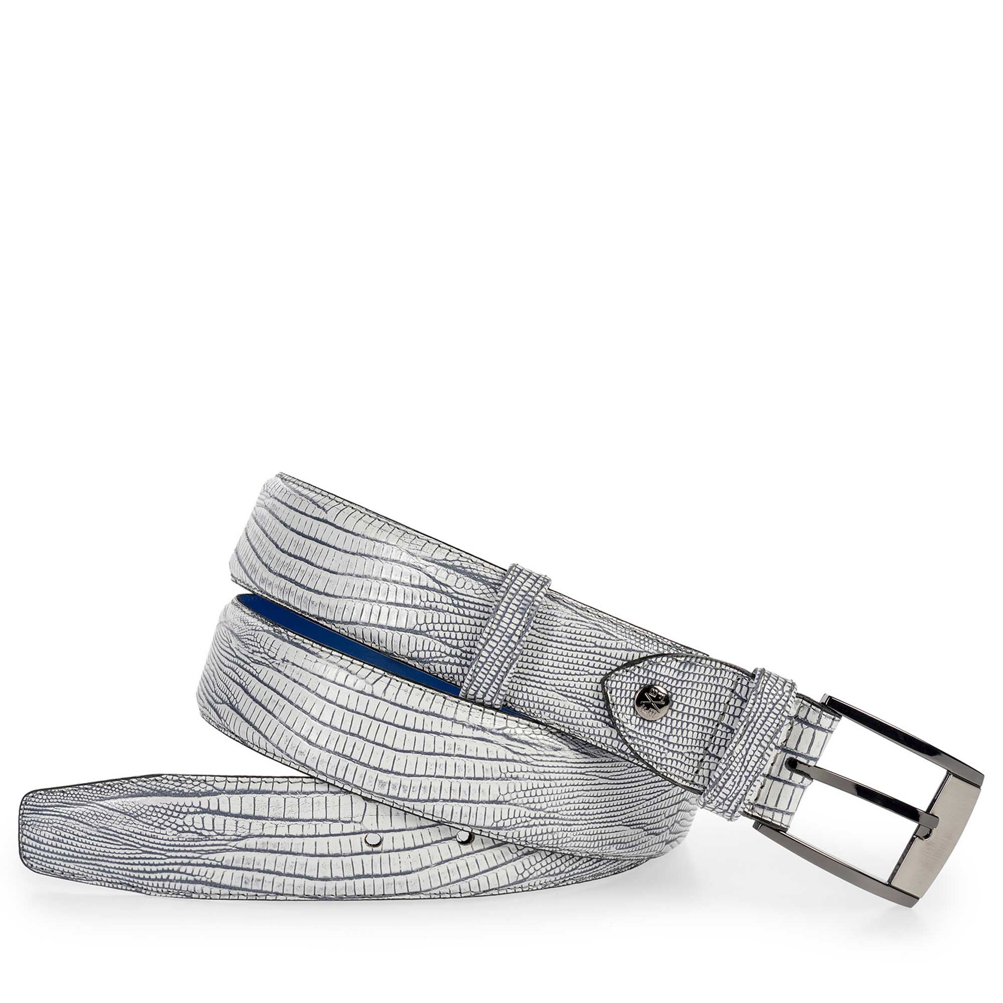 75180/31 - Leren riem met lizardprint 75180/31 - Leren riem met lizardprint