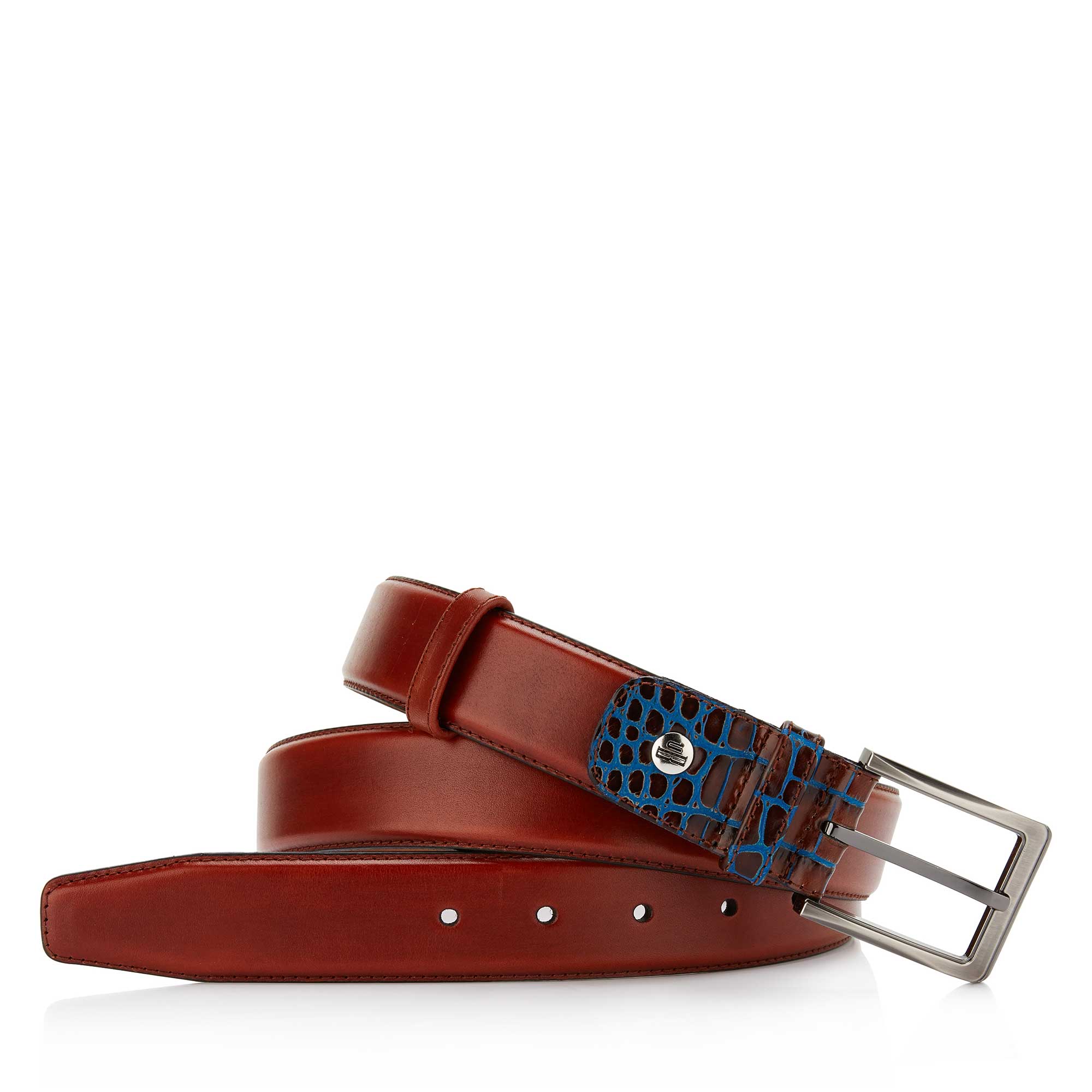 75055/02 - Floris van Bommel medium brown leather men's belt 75055/02 - Floris van Bommel medium brown leather men's belt