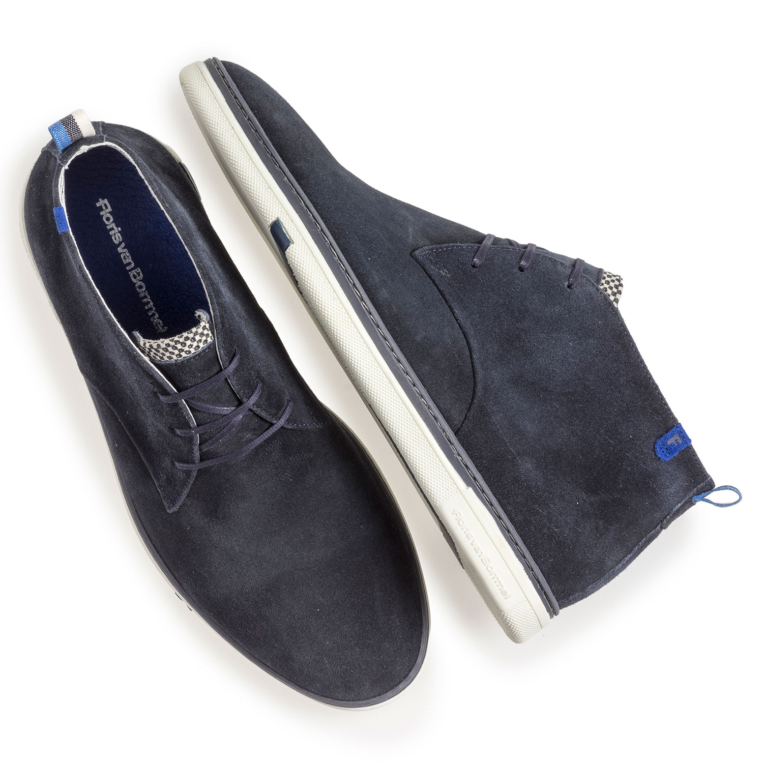 10502/06 - Donkerblauwe suède veterboot 10502/06 - Donkerblauwe suède veterboot