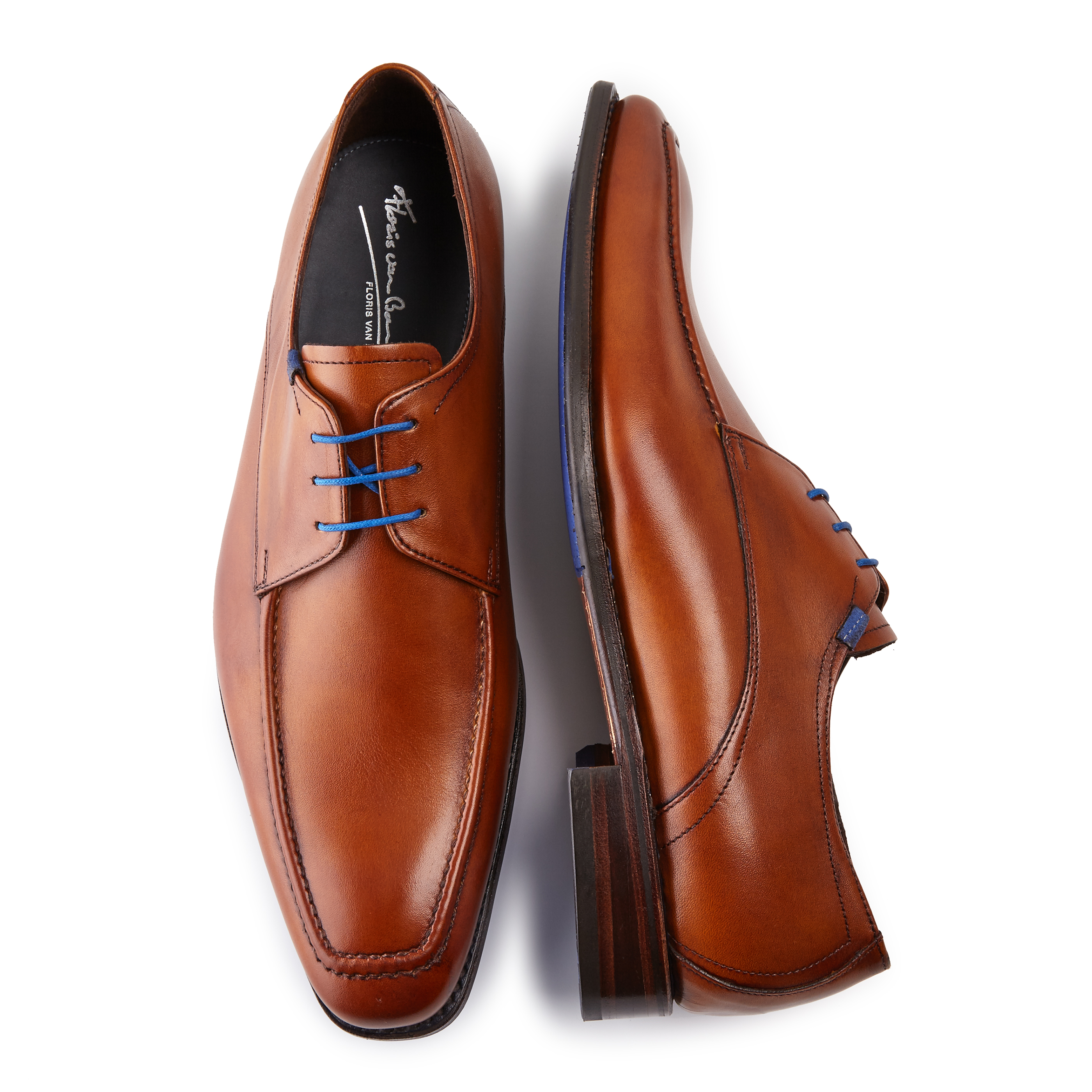 13370/00 - Cognac-coloured leather lace shoe 13370/00 - Cognac-coloured leather lace shoe