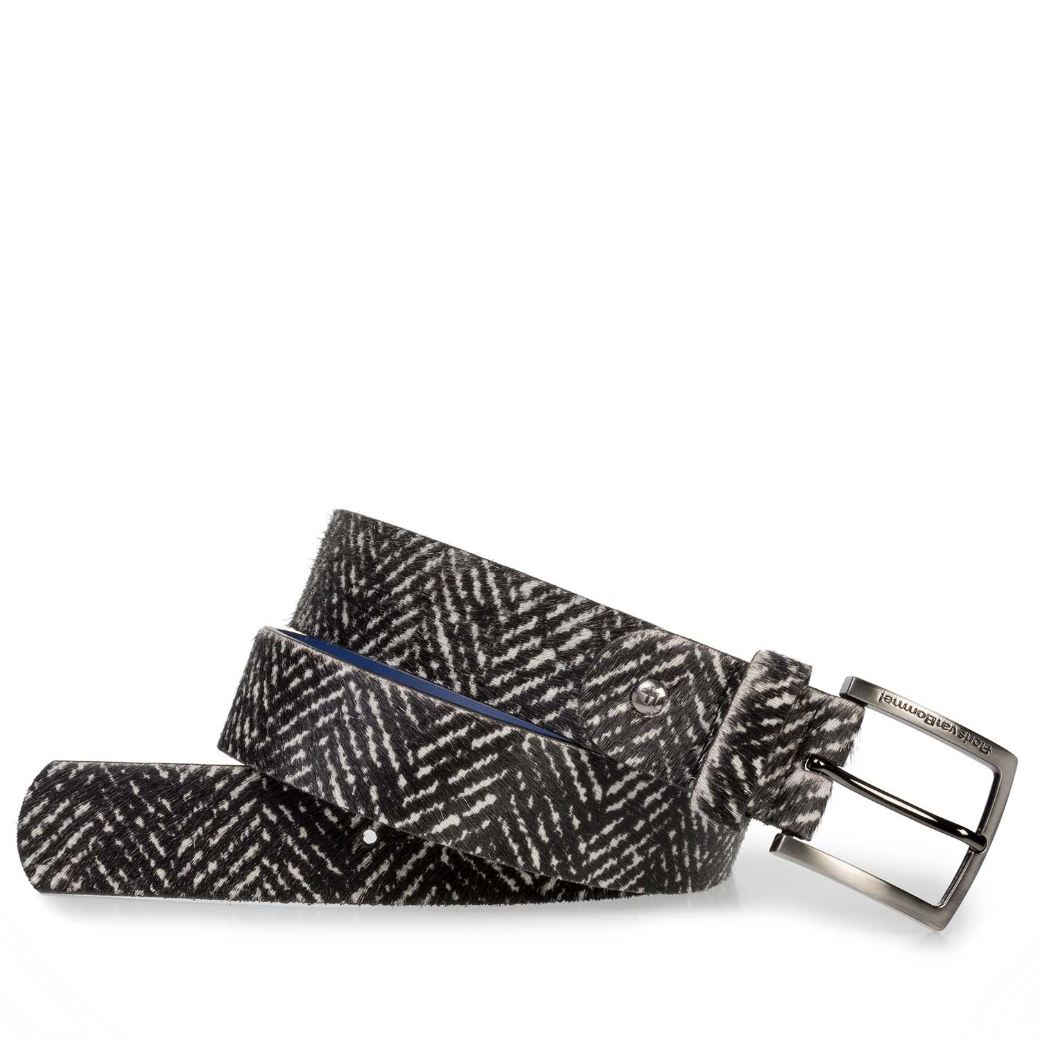75191/15 - Premium off-white printed pony hair belt 75191/15 - Premium off-white printed pony hair belt