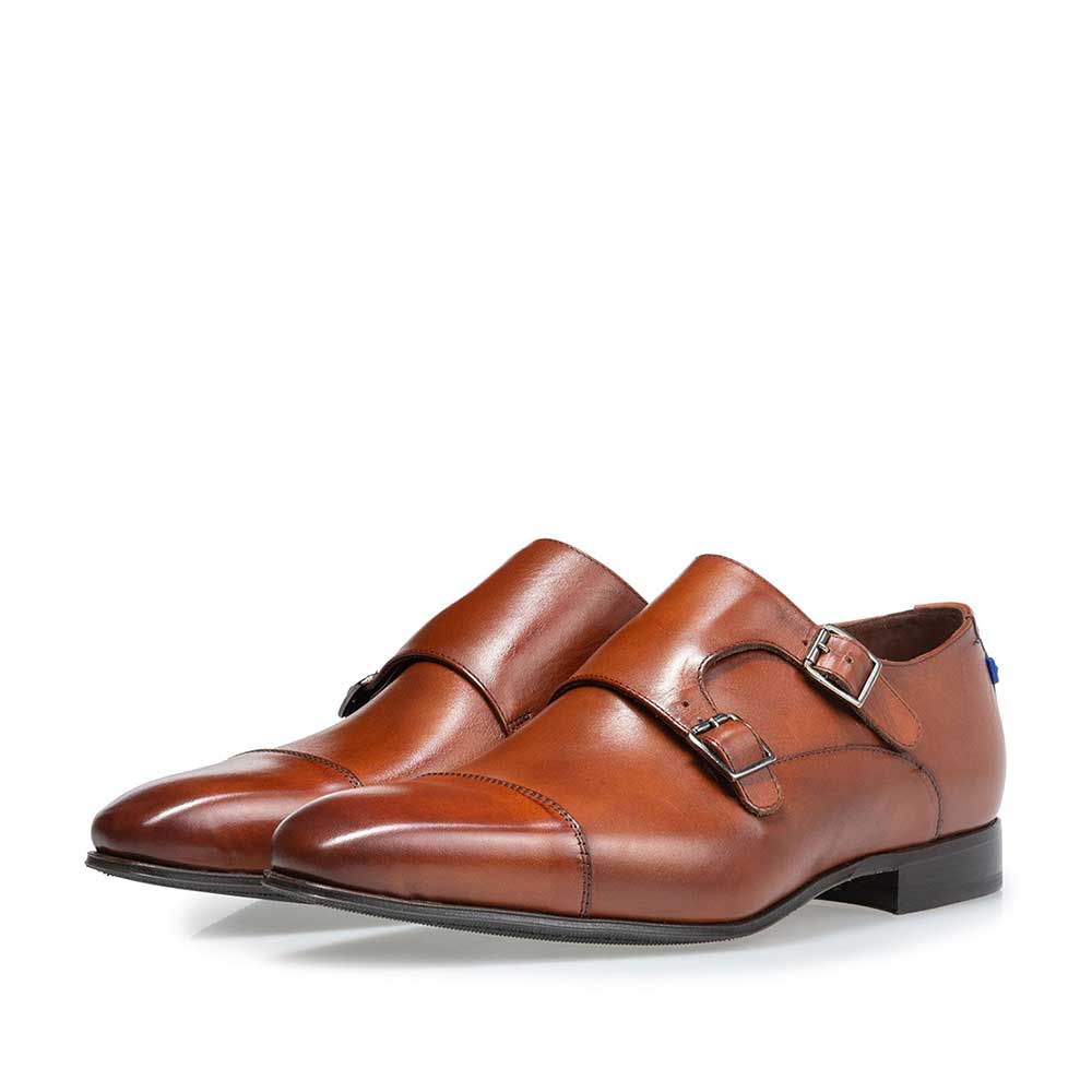 12390/00 - Gespschoen kalfsleer cognac 12390/00 - Gespschoen kalfsleer cognac