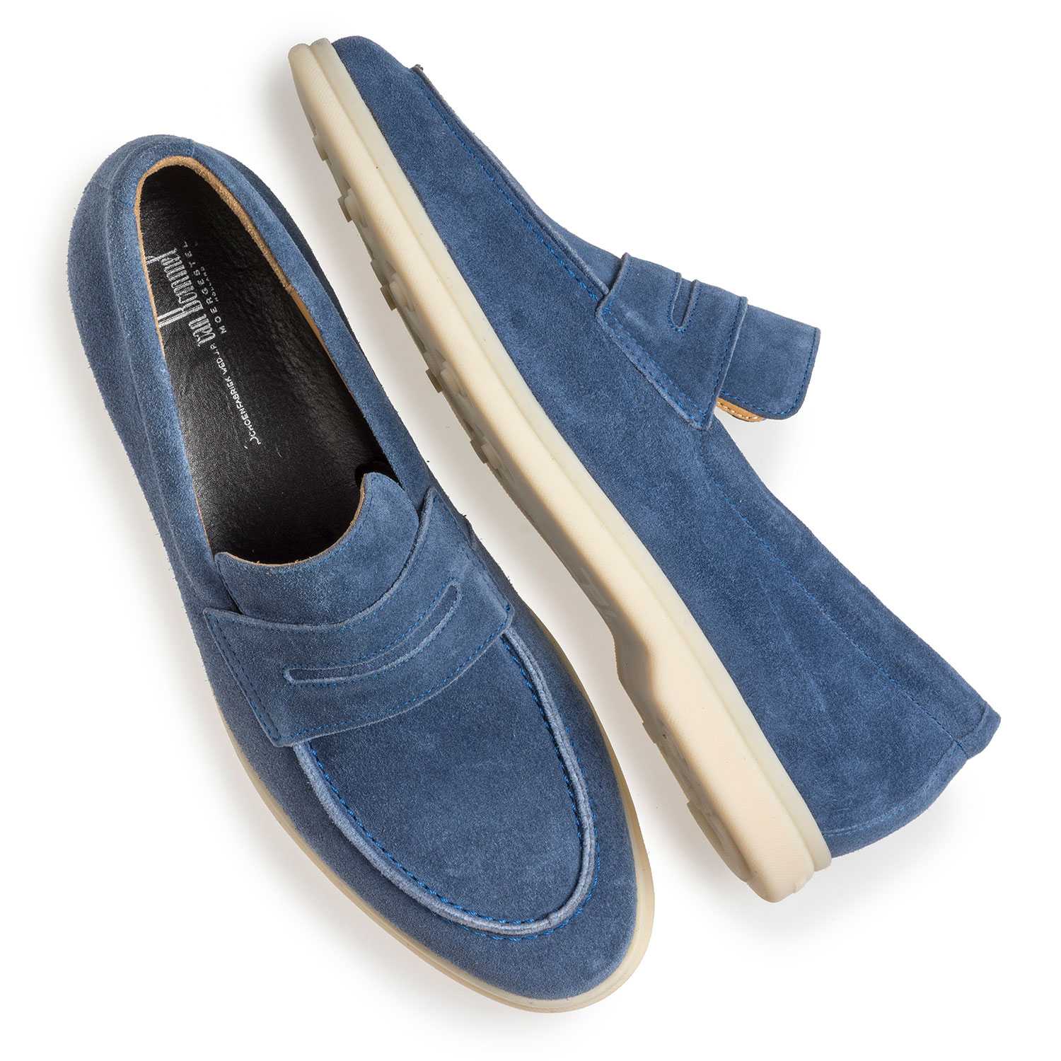 11205/04 - Blauwe suède loafer 11205/04 - Blauwe suède loafer
