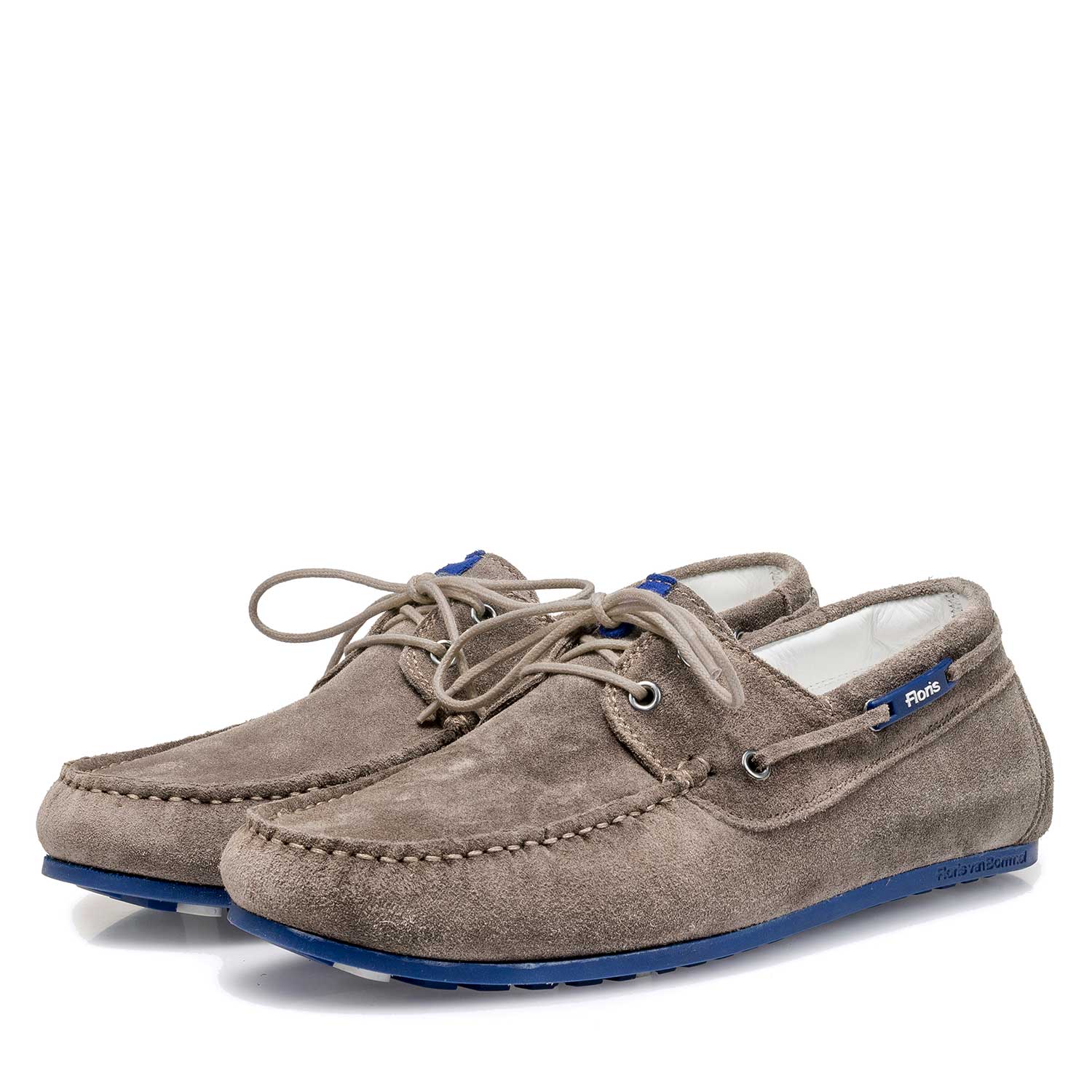 15035/07 - Bootschoen licht geschuurd suède taupe 15035/07 - Bootschoen licht geschuurd suède taupe