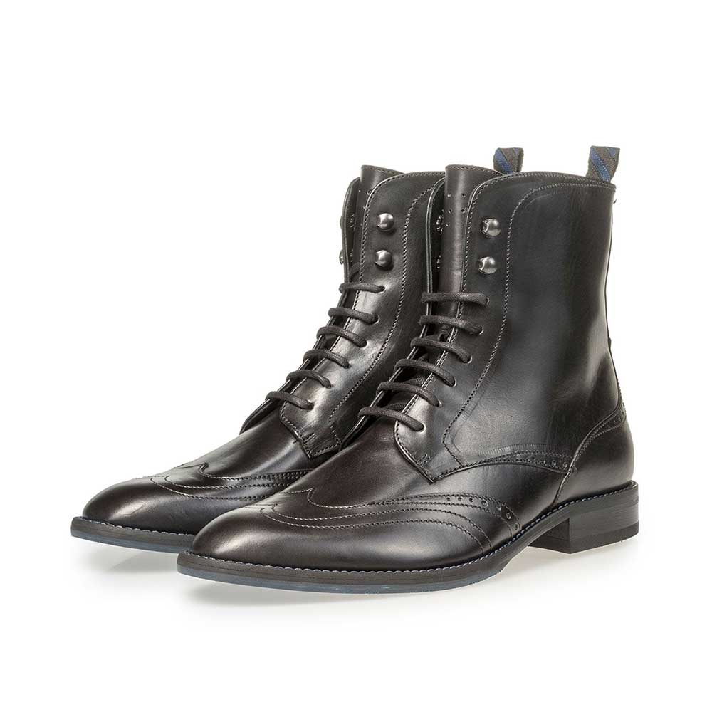 85631/00 - Black calf leather lace boot 85631/00 - Black calf leather lace boot