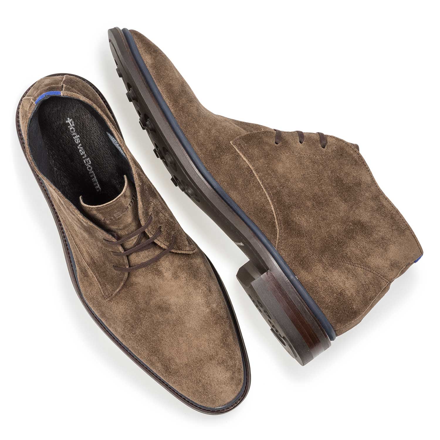 10667/07 - Suède veterboot donker taupe 10667/07 - Suède veterboot donker taupe