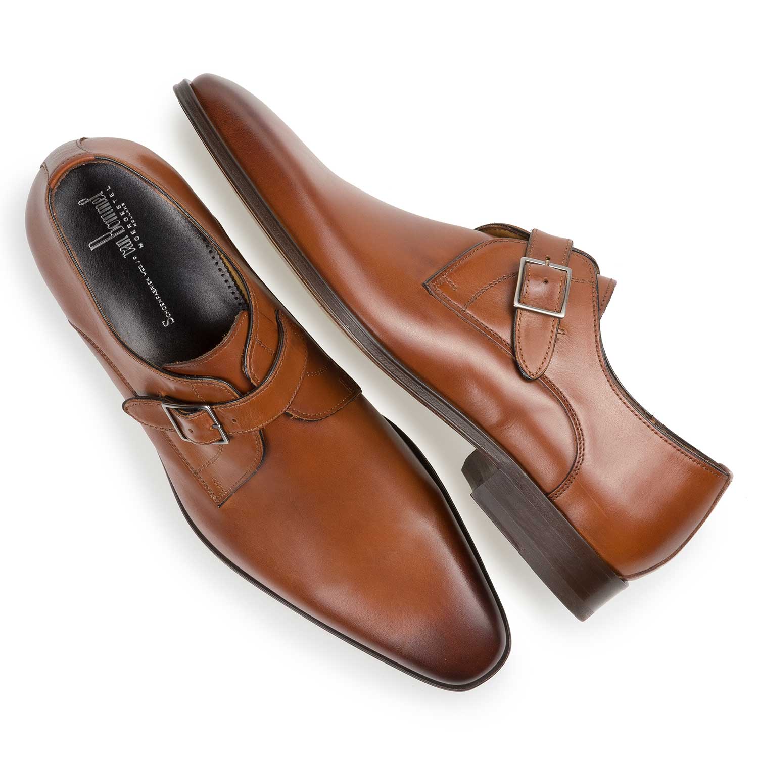 12099/00 - Cognac-coloured calf leather monk strap 12099/00 - Cognac-coloured calf leather monk strap