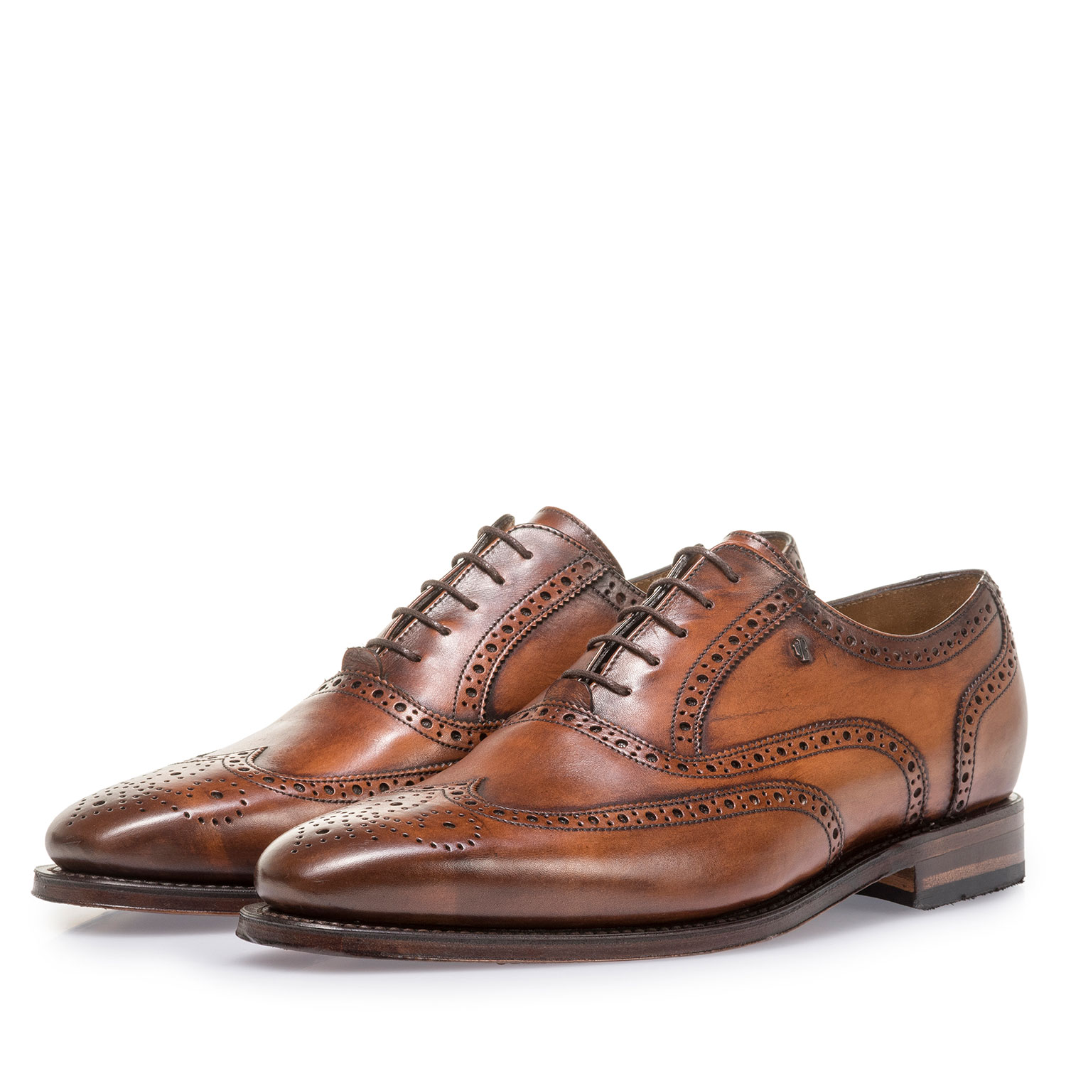 19125/00 - Dark cognac-coloured calf leather brogue 19125/00 - Dark cognac-coloured calf leather brogue