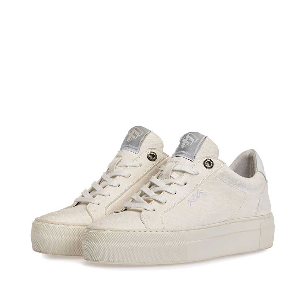 85333/06 - Sneaker geprint leer wit 85333/06 - Sneaker geprint leer wit