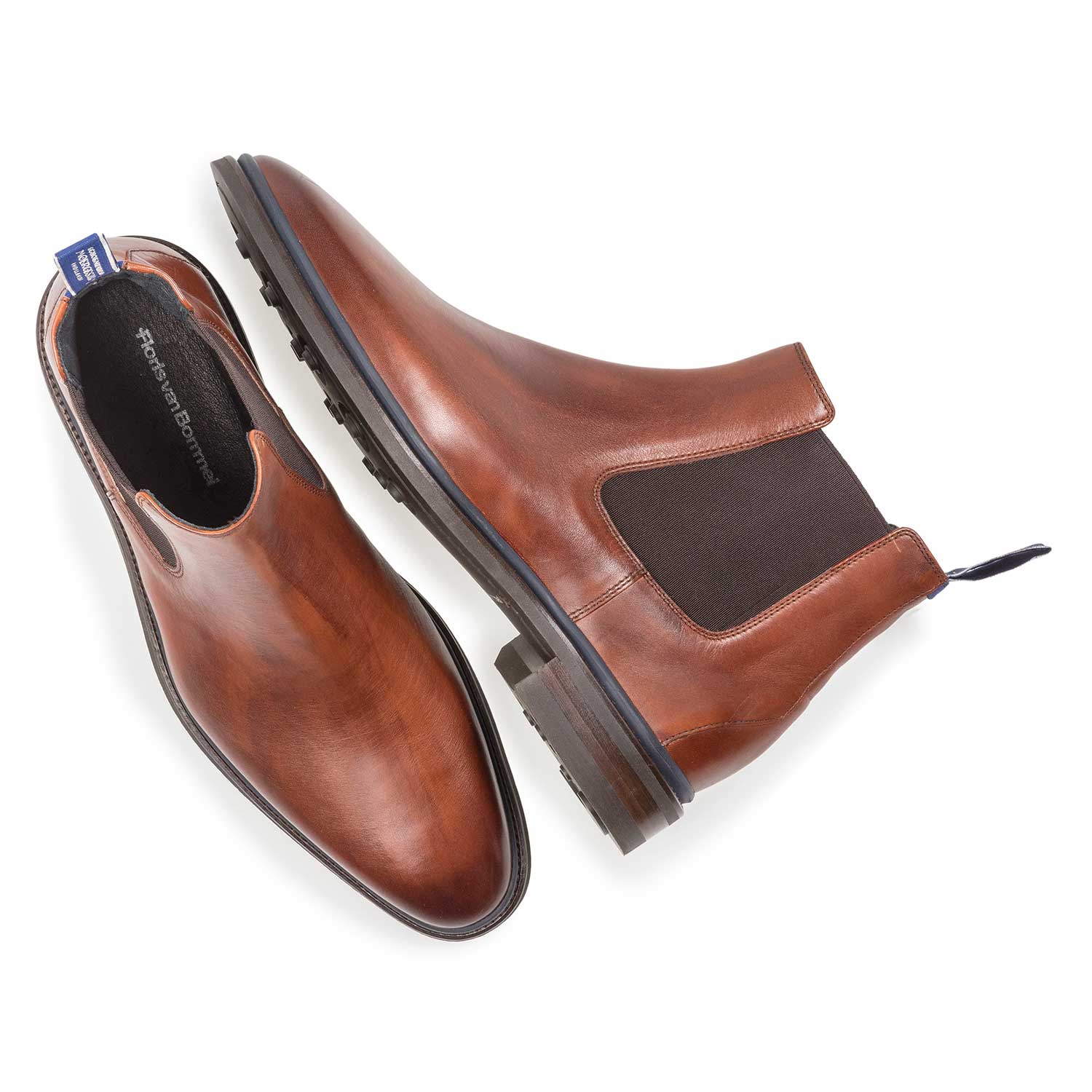 10669/01 - Kalfsleren chelsea boot donker cognac 10669/01 - Kalfsleren chelsea boot donker cognac