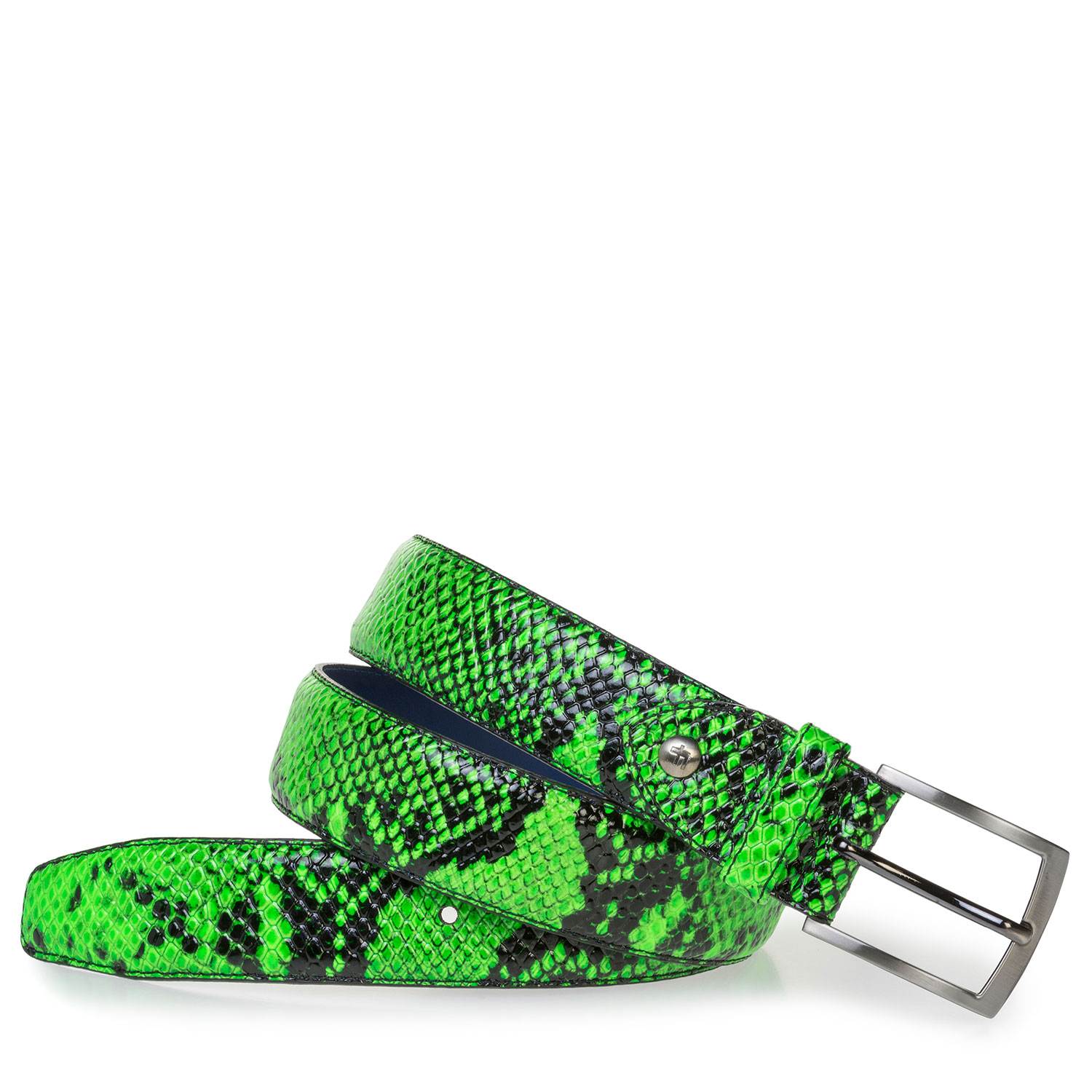 75201/60 - Premium fluor groene riem met snakeprint 75201/60 - Premium fluor groene riem met snakeprint