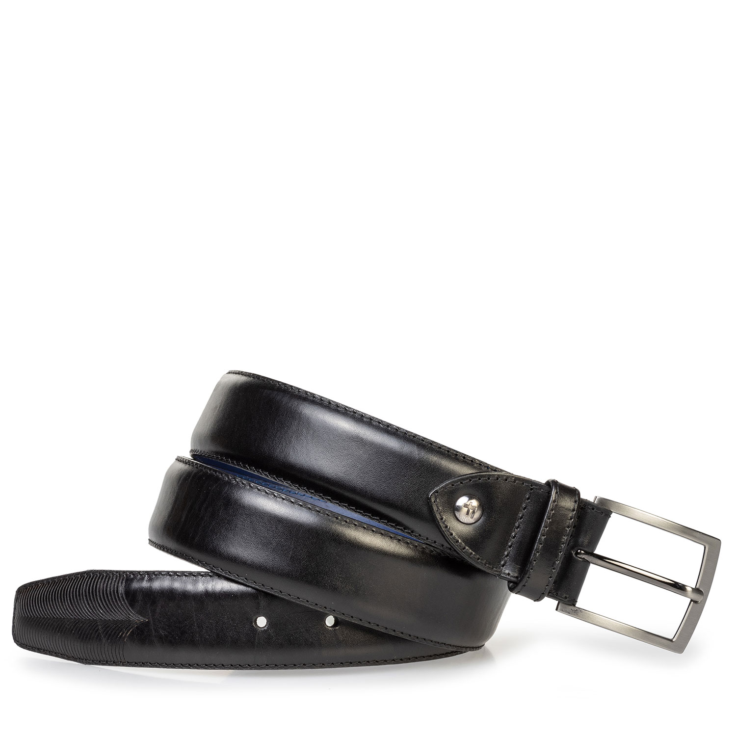 75217/02 - Leren riem met laserprint zwart 75217/02 - Leren riem met laserprint zwart