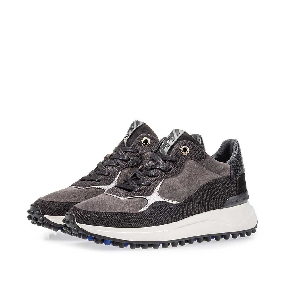 85307/07 - Noppi sneaker suède zwart 85307/07 - Noppi sneaker suède zwart