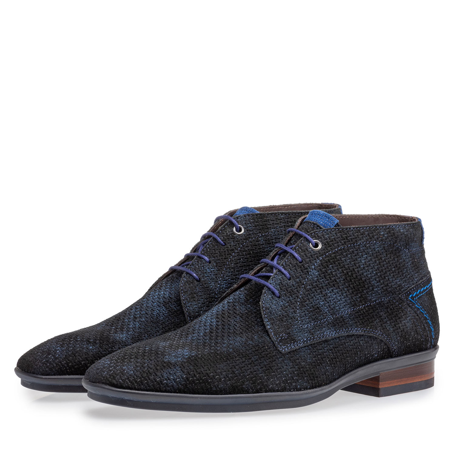 20440/23 - Lace boot blue with print 20440/23 - Lace boot blue with print